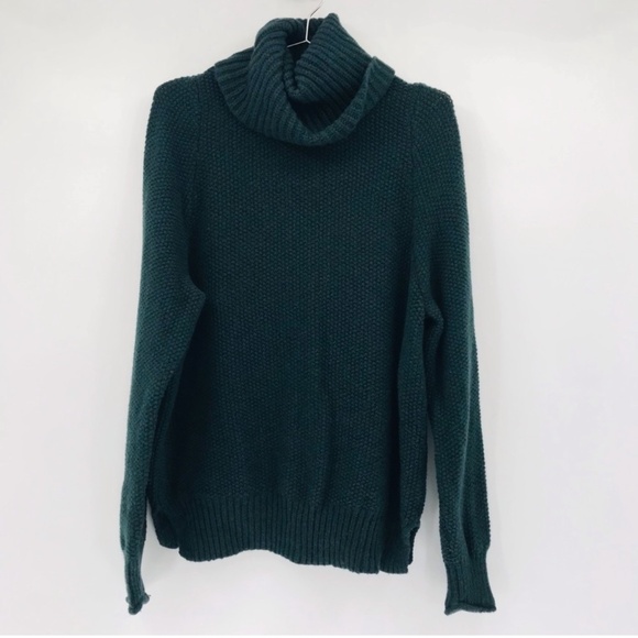 Madewell Varick Wool Blend Turtleneck Knit Sweater Dark Green Size Small - Picture 1 of 6